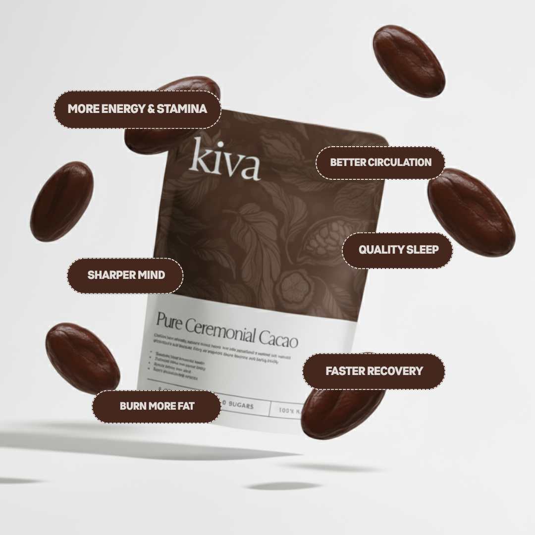 Kiva High Flavanol Ceremonial Cacao - Naturally Support Healthy Blood Pressure & Circulation