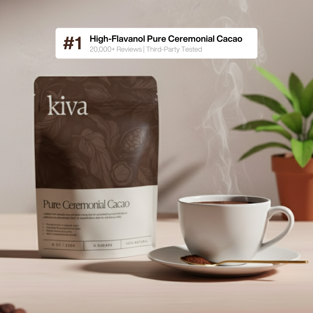Kiva High Flavanol Ceremonial Cacao - Naturally Support Healthy Blood Pressure & Circulation